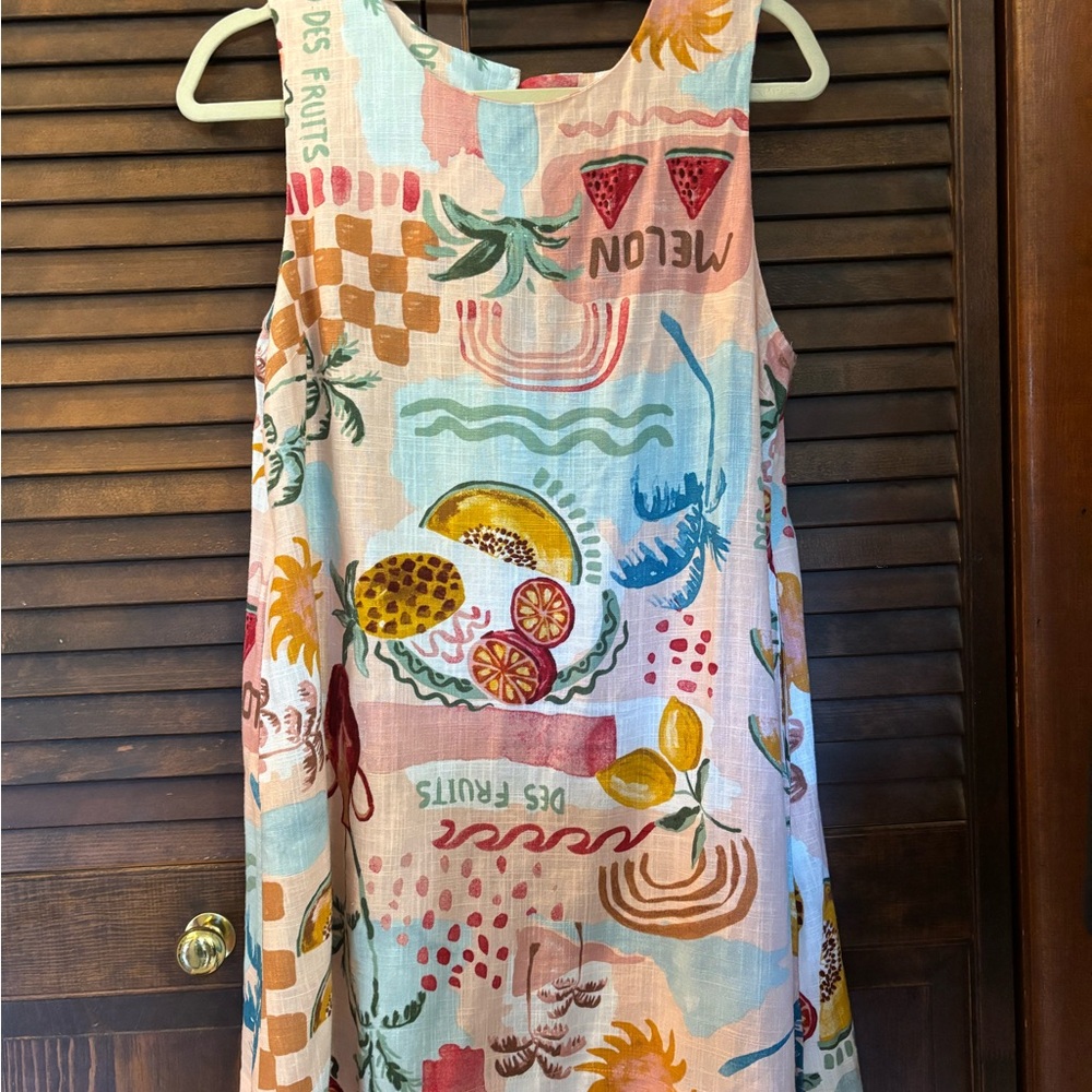 Paper Heart Fruit Print Mini Dress